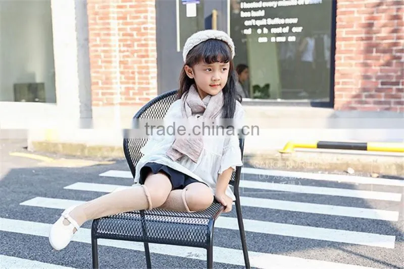 Solid color child tube socks high quality young kid girl cotton sock