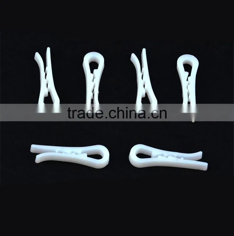 4.1*1.2*0.5cm Strong White Color Garment Packing Plastic Clips