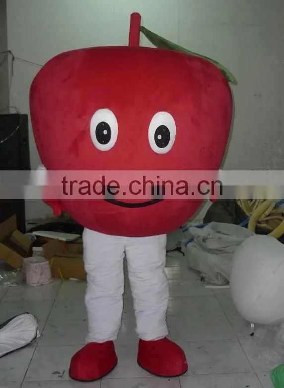 with a cool fan apple mascot costume adult apple mascot costumes