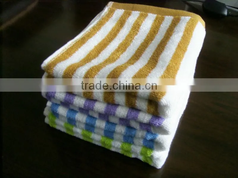 Striped child-towel of bamboo fiber hot sell in China