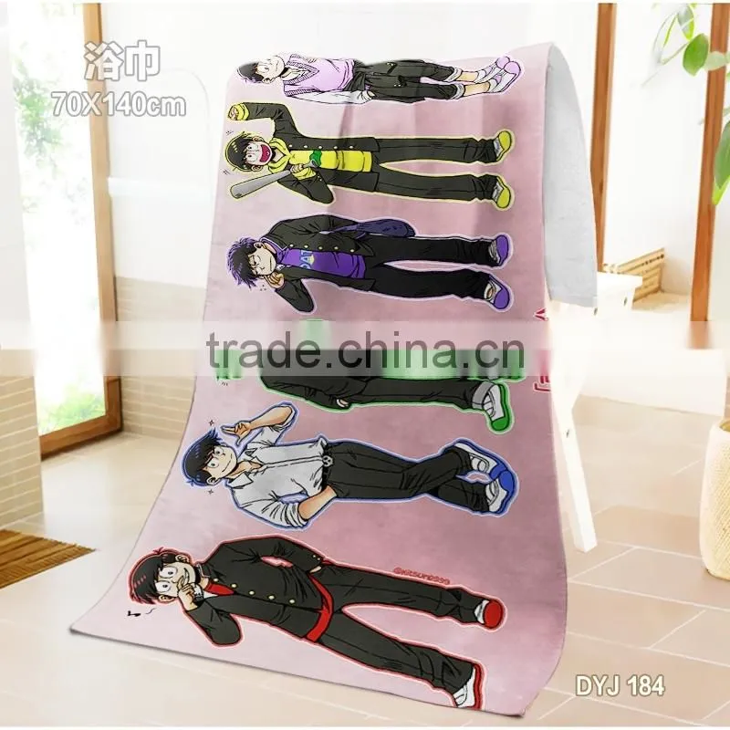 Osomatsu-san One Side Printed Japanese Cartoon Anime Bath Shower Towel