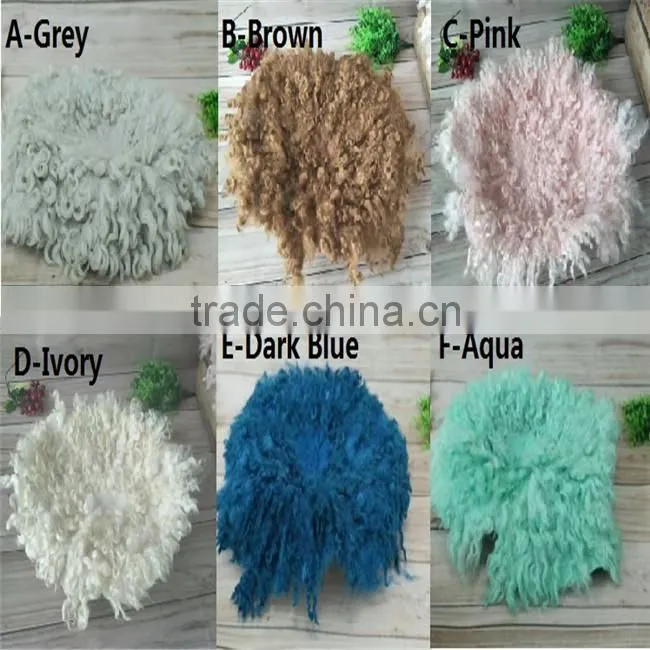 Curly round Felted blanket Basket filler Newborn wool blanket Backdrop photography props Background Fully wool basket stuffer