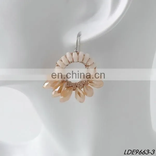 wired handmade crystal earring