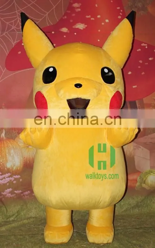 HI CE high quality inflatable pikachu mascot costume with 3m high for adult,inflatable mascot costume for hot selling