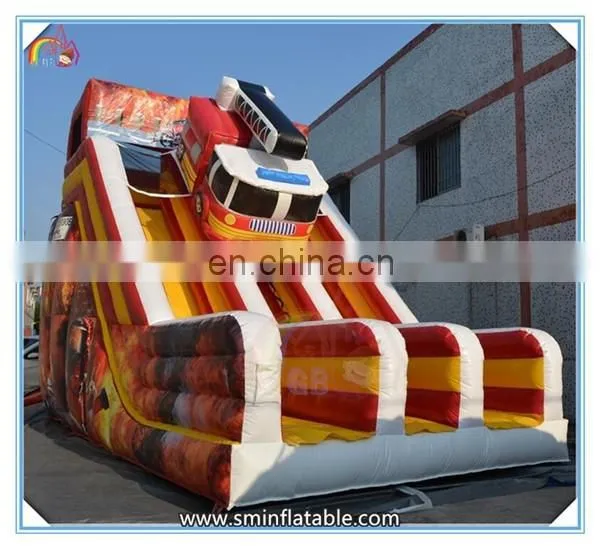 New design inflatable car slide for kids,cartoon car inflatable climbing slide,giant inflatable slide for sale