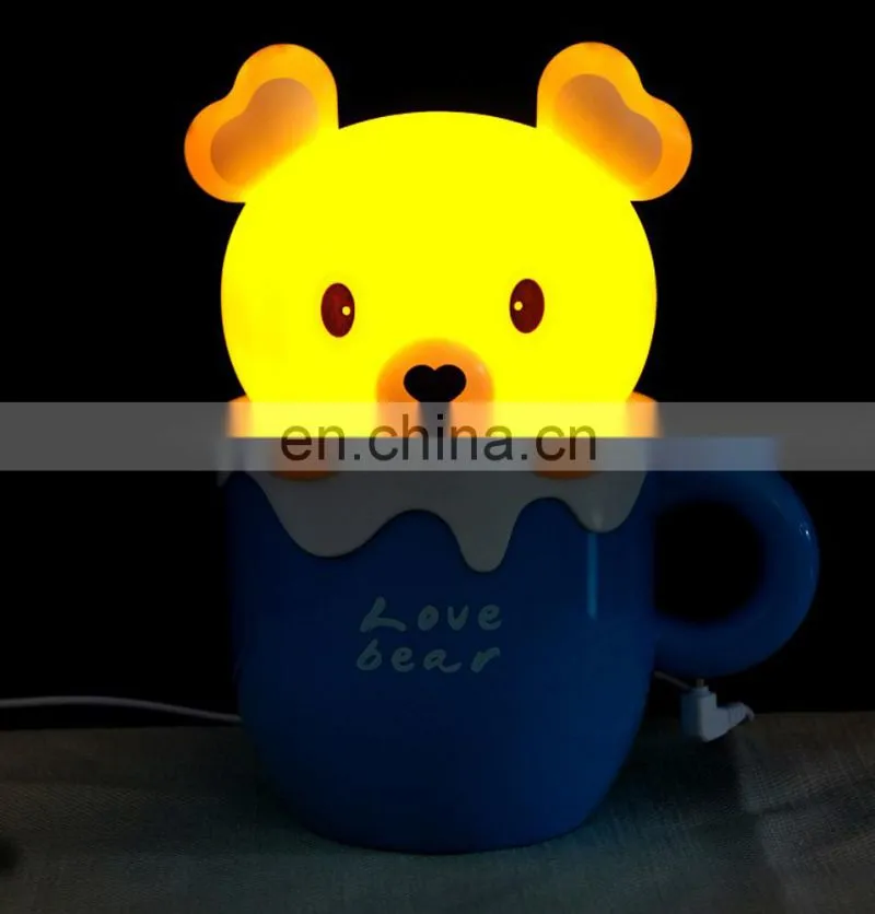 Hot sale USB rechargeable Cup Cartoon Table Lamp usb charger table lamp children table lamps