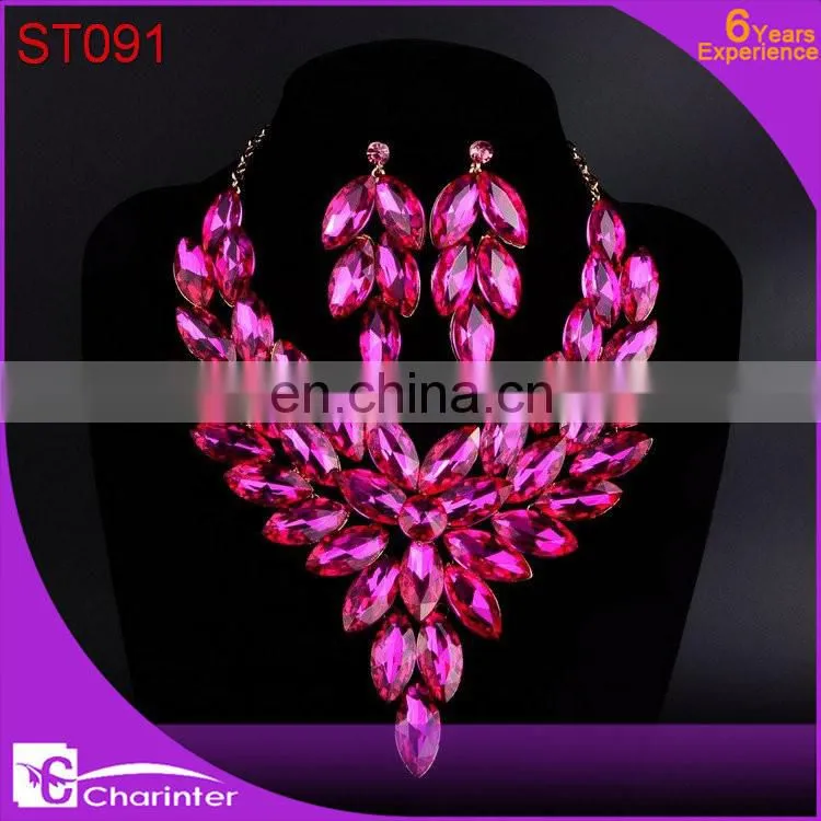 crystal beautiful jewelry sets women ST090