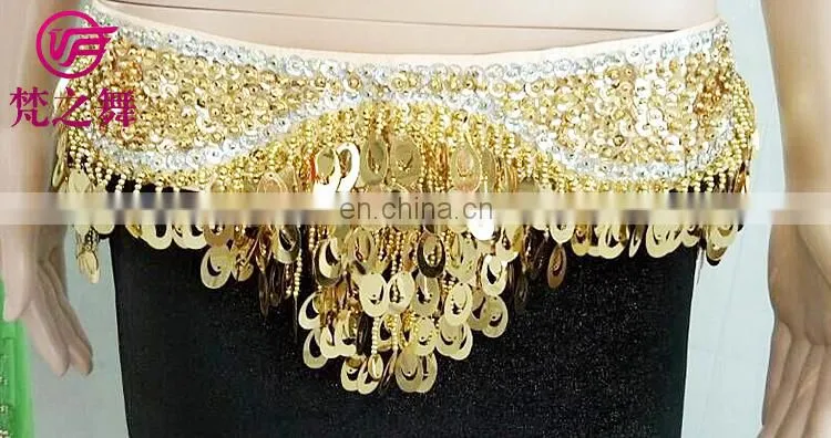 Y-2054 American hot sale full sequins belly dance hip scarf