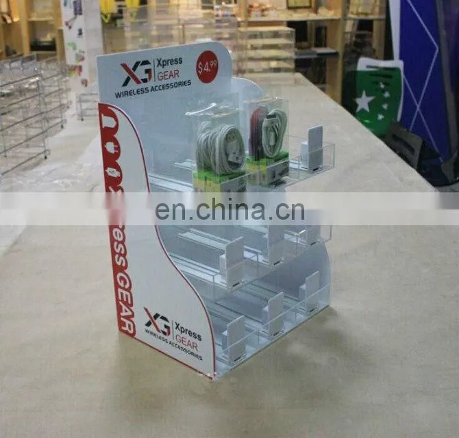 high quality display stands acrylic cell phone accessory display rack