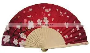 2014 bamboo hand cloth fan wholesale