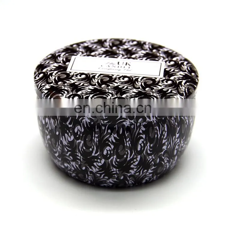 Factory hot sales round metal travel empty decorative candle tins