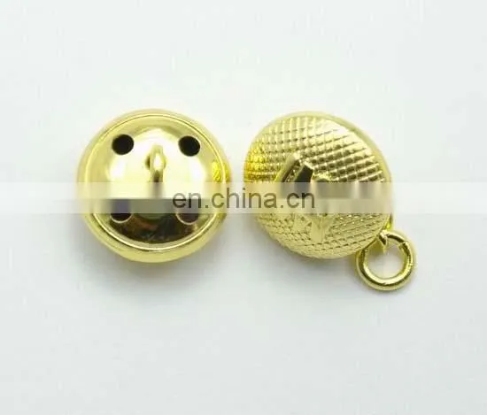 Gold plating color brass metal button sewing button 15mm