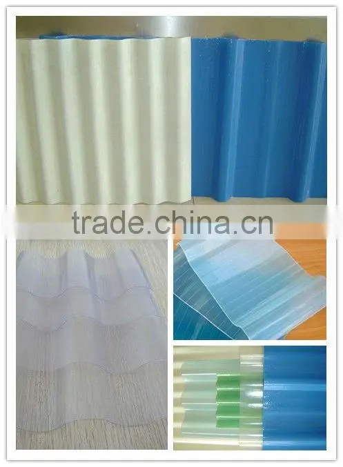 Light weight translucent corrugated FRP roofing sheet
