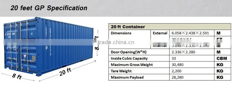 New Shipping Container from China 20feet