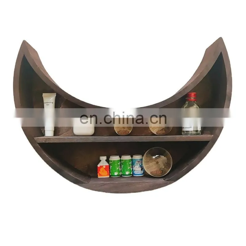 Decorative handmade gypsum cement sand Half Moon mirror set for home wall hanging mirror