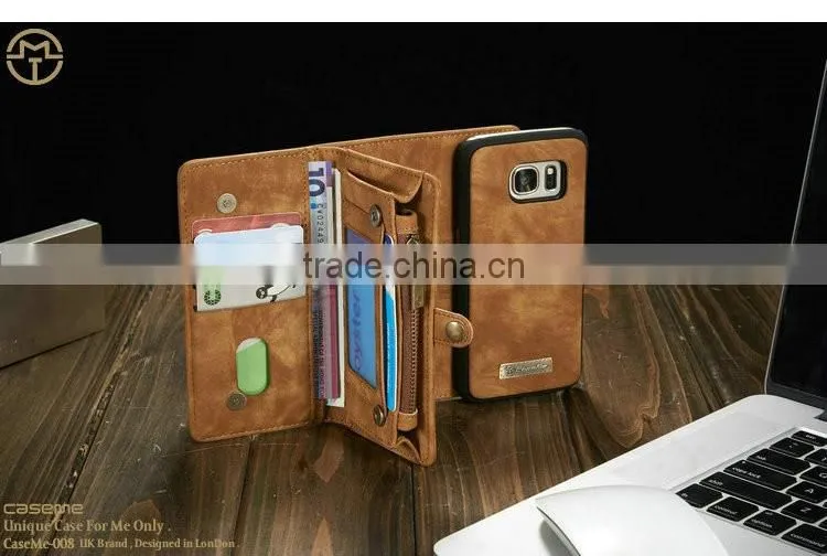 phone case displaying time on the case For Samsung s7 case leather with back card slot