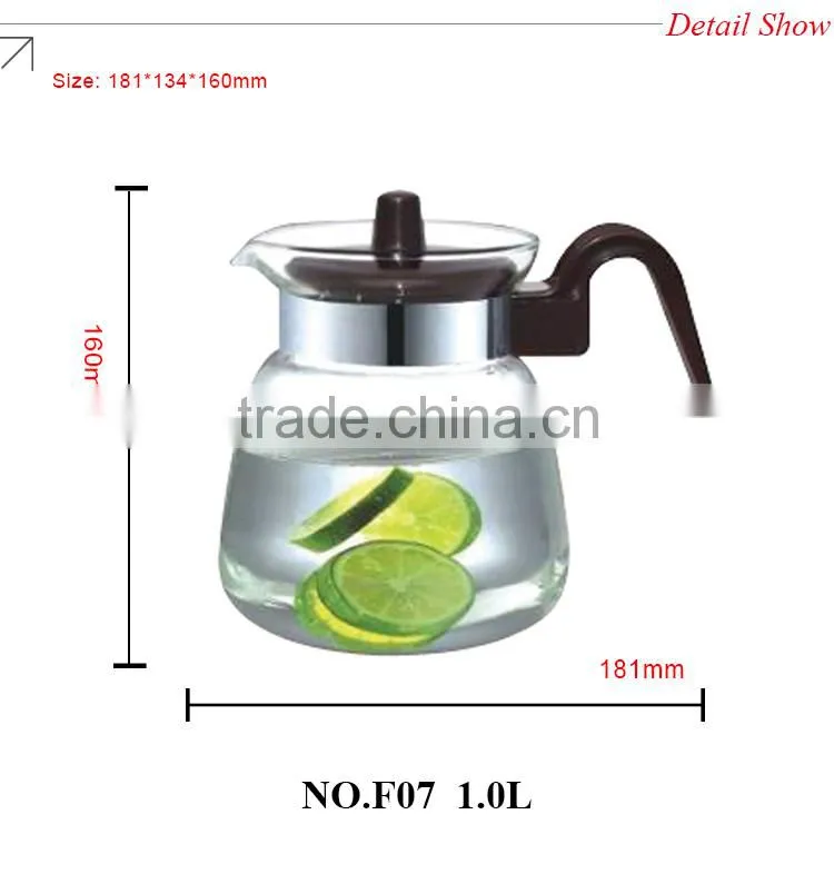 instant hot water kettle, 1 liter 34 oz pyrex glass , high quality lead-free glass tea kettle 2016