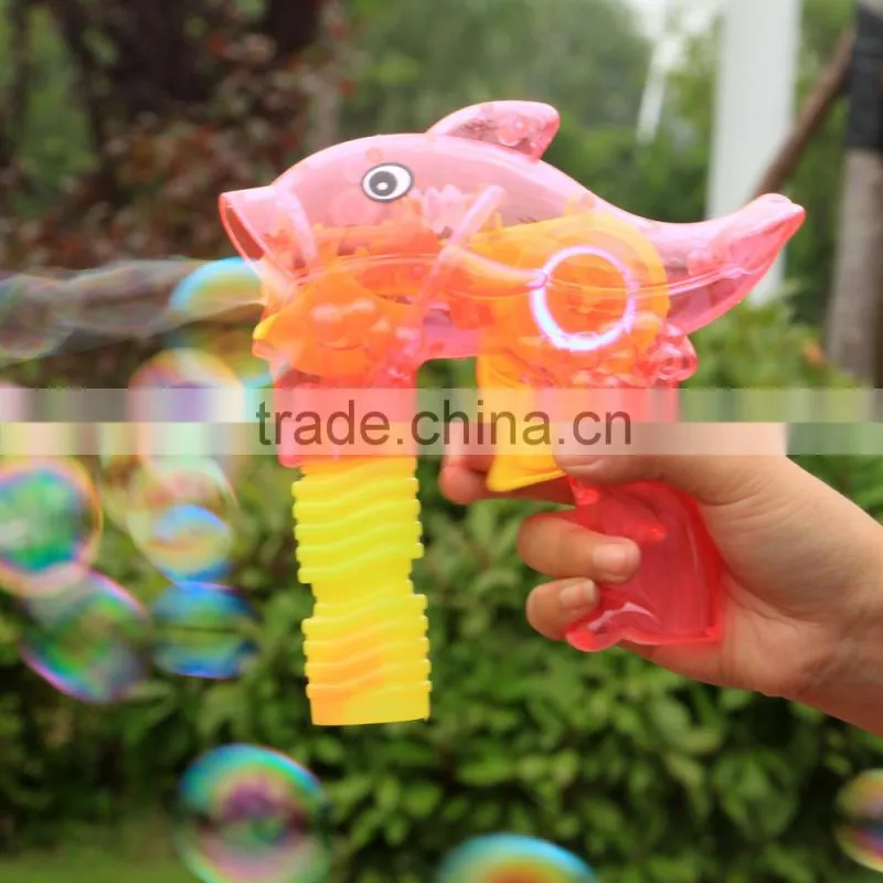 Non-taxic transparent plastic dolphin bubble blower gun