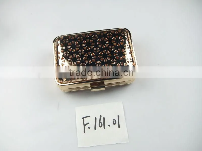 NEW!Golden Square Metal Mesh Box Frame Crystal&Clutch&Purse Frame