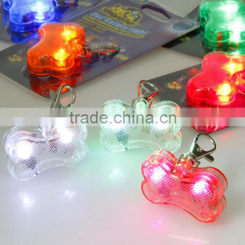 Anti-losing Pet Supplies Led Light Pendants Bone Shaped Dog Tags