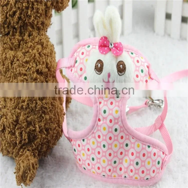 Cartoon chest and back new harness leash pet carriers dog rope pet supplies wholesale