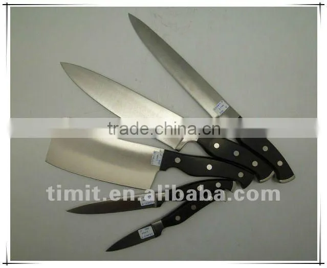 8pcs stainless steel solid handle kitchen knife