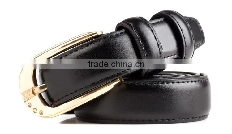 Fashion Metal Pin Buckle Genuine Leather Women Belts