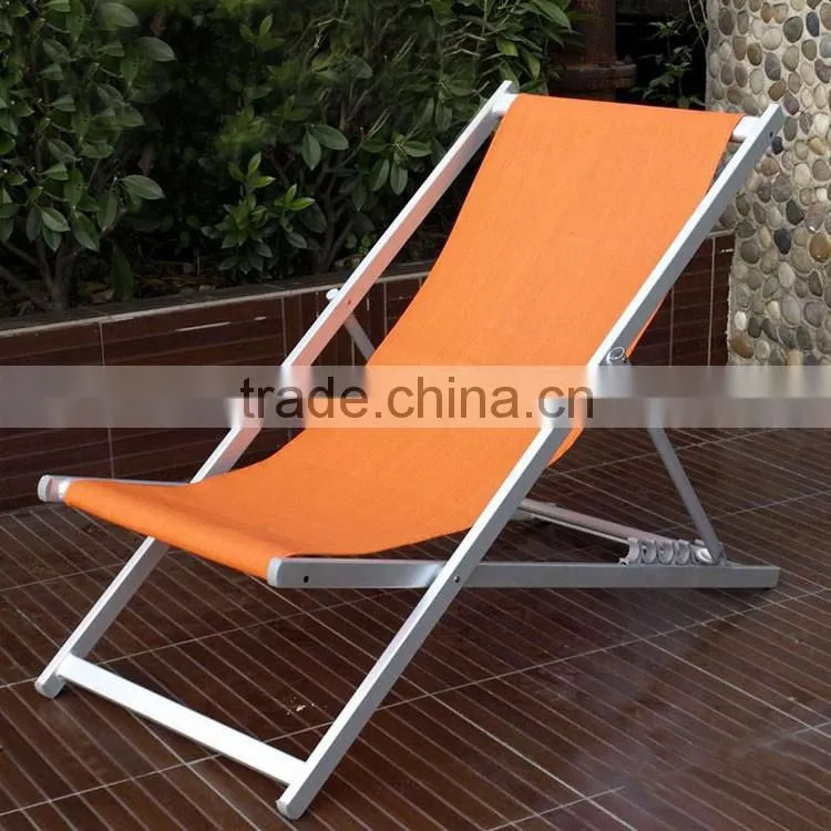 Portable Mesh Leisure Floor Aluminum Folding Webbed Lawn Chair Waterproof Chaise Lounge