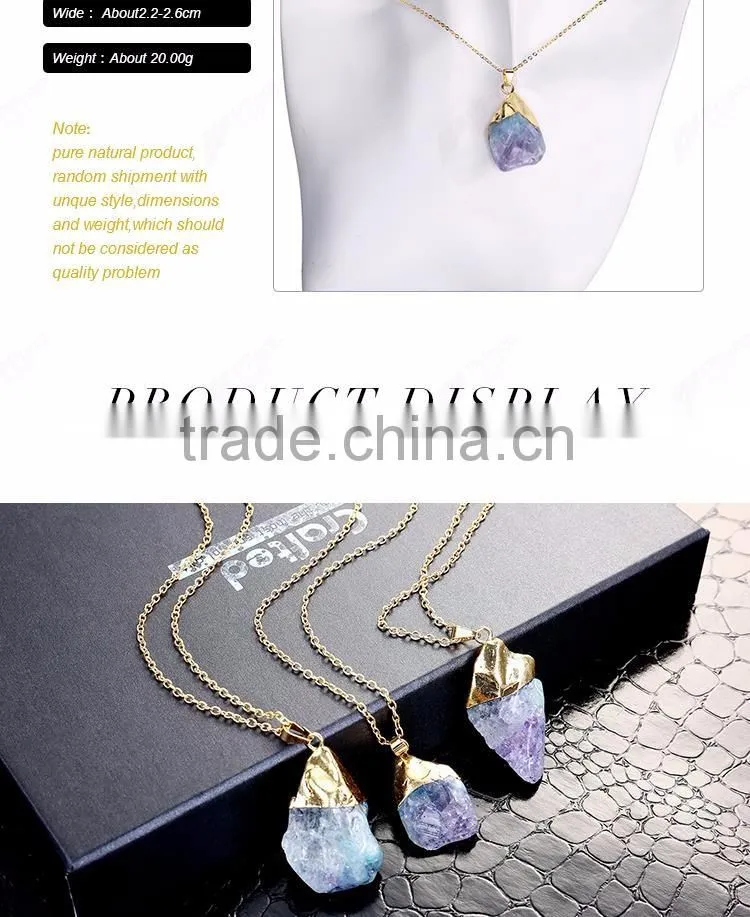 Fashion single stone pendant necklace women, Beautiful one stone pendant