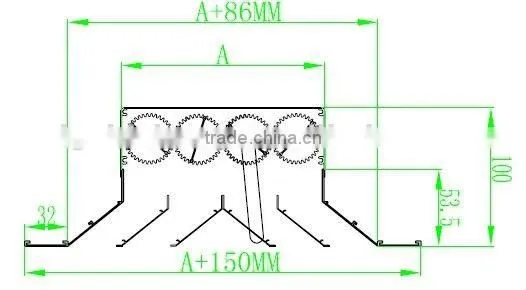 Aluminum 4-way air diffuser with damper