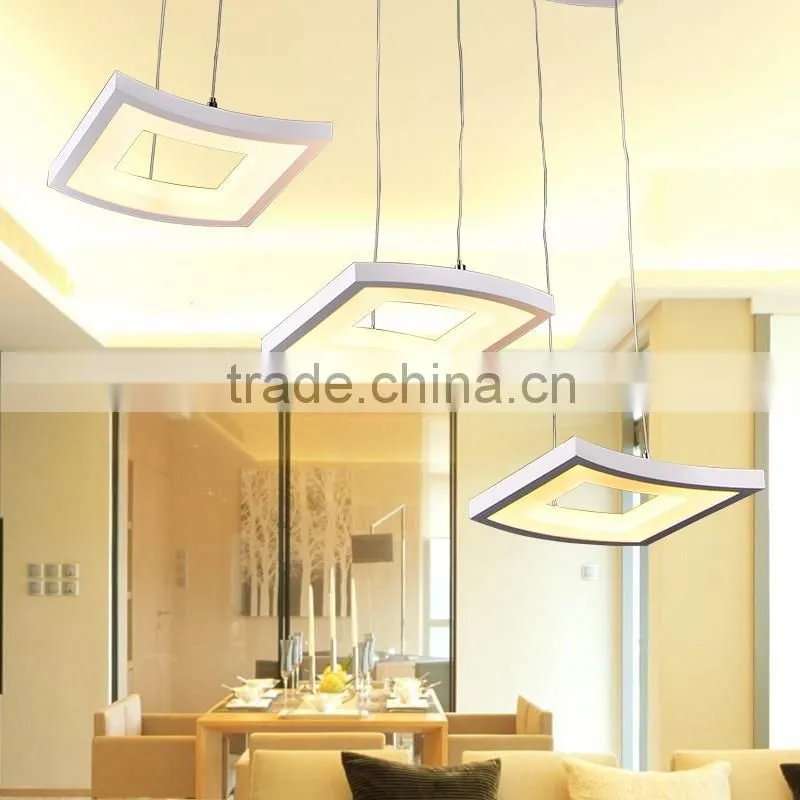 Modern Metal Pendant Lamp Acrylic Square Pendant Lamp