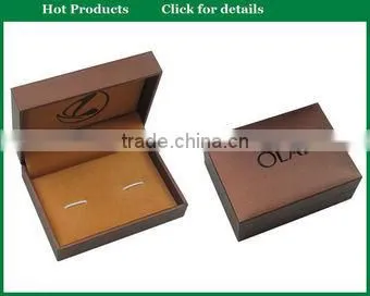 Plain pu cufflink box for 2 pairs cufflink
