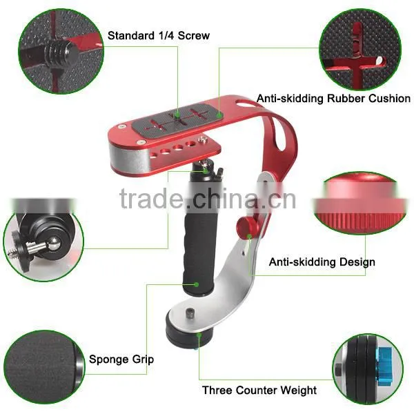 Commlite Hand-held Video Steady Cam Stabilizer Adapter Holder for Smartphone,for Gopro Hero HD Digital Camera Camcorder DV DSLR
