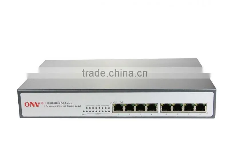 8-Port PoE Switch with 8 poe RJ45 port IEEE802.3af (,ONV-POE33008P) /network cameras