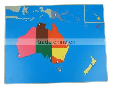 Factory Price educaional NEW Australia Puzzle Map Montessori Materials for Sale