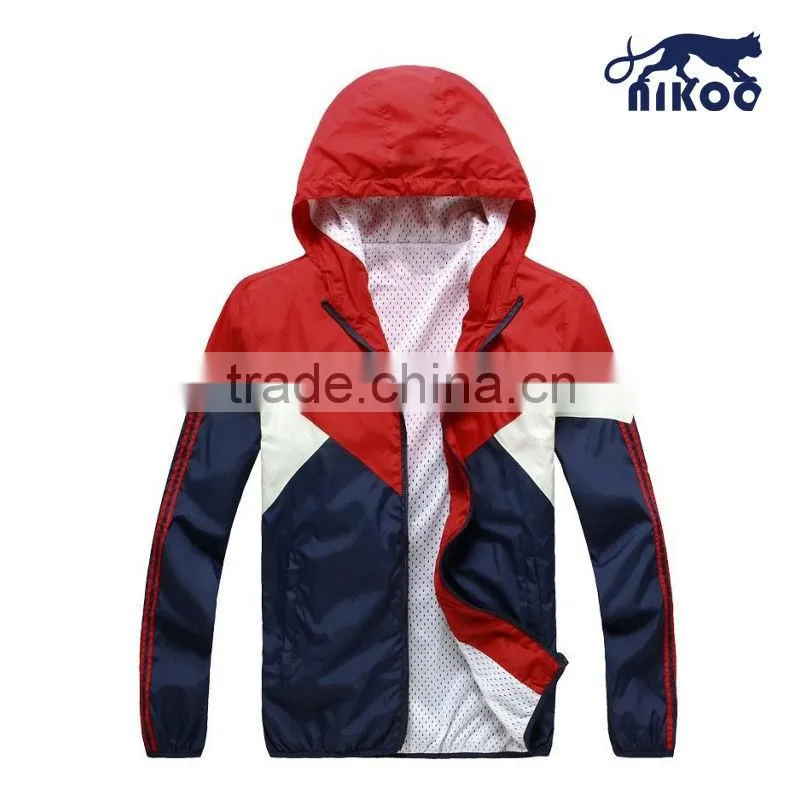 quality polyester fleece jacket with embroidery for soccer warm-up