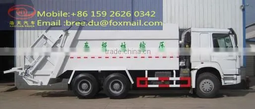 2015 hot sale end-loading compacting garbage truck