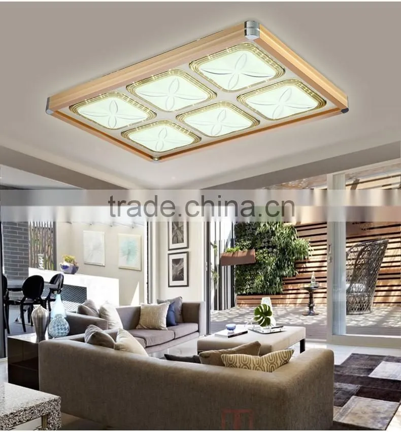 2016 New Design led ceiling light dimmer square 750X750mm 60WX2