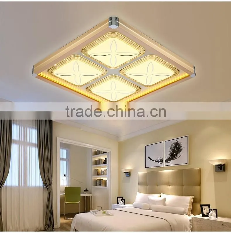 2016 New Design led ceiling light dimmer square 750X750mm 60WX2