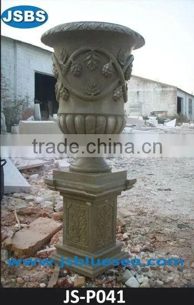 Handmade White Marble Tea Cup And Saucer Flower Pot For Sale