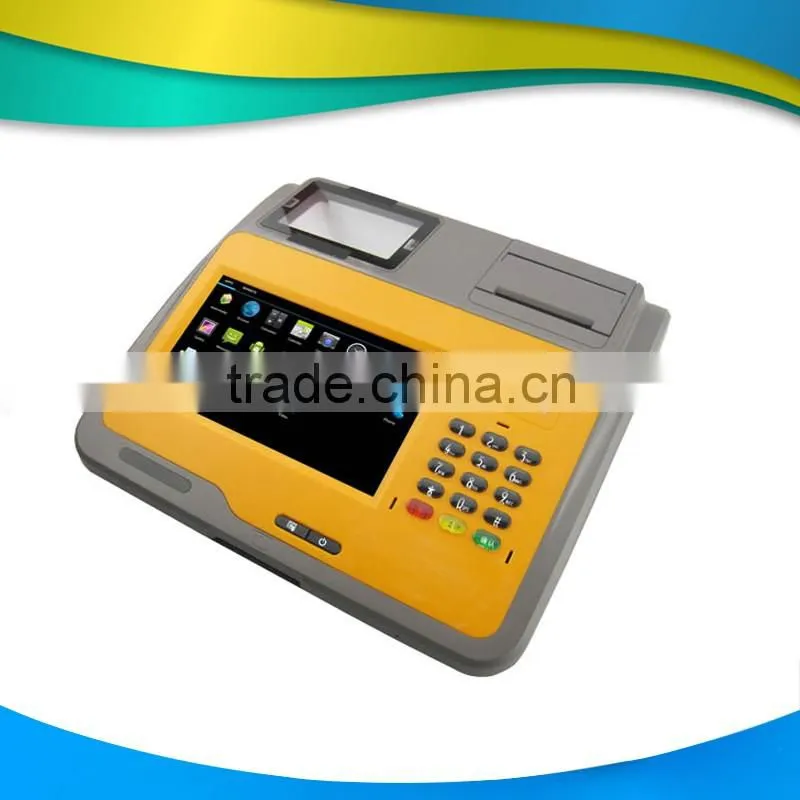 Nice design!! 7 inch tablet style pos all in one with printer,barcode scanner,thermal printer------Gc039D