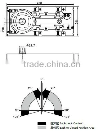 high quality double speed floor spring /double action hydraulic floor hinge/hydrauic pivot door closer(DL-50)