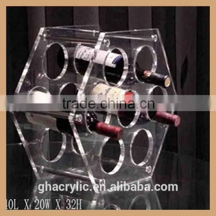 wholesale acrylic wine rack black color made in China