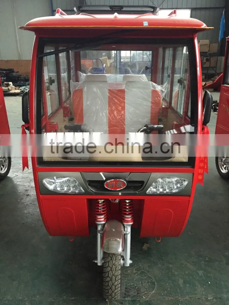 three wheel covered motorcycle/used 150cc tricycle for passenger