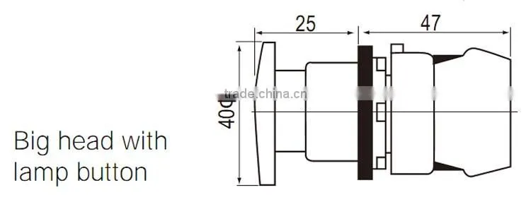CNTD Brand 12 volt Mini Waterproof Push Button Switch for kitchen hood (C2PIM4)