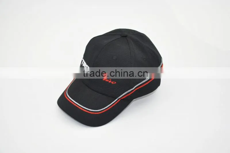 Hot!!! High Quality Durable Embroidery Outdoor Sport Curve Custom promotional Black Colour Cotten-dacron textile Baseball Hat