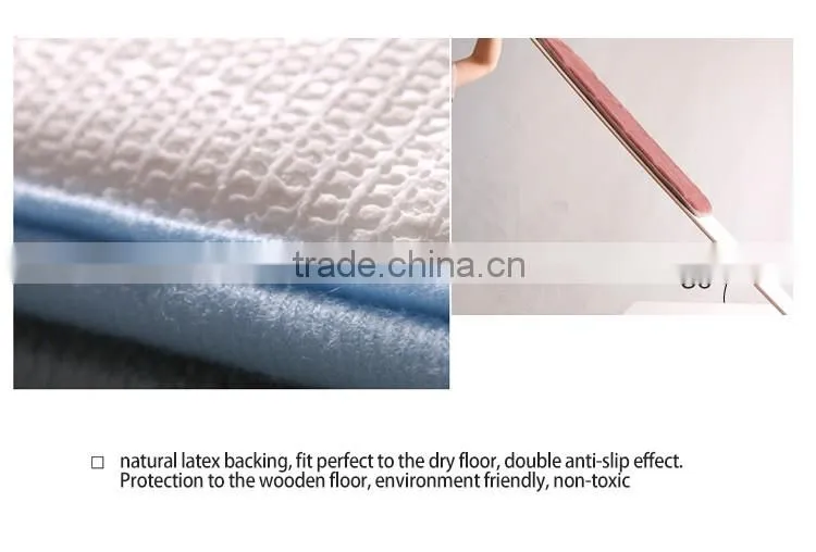 Water absorbent coral fleece memory foam thick sponge non-slip microfiber bathroom mats for living room and kitchen floor