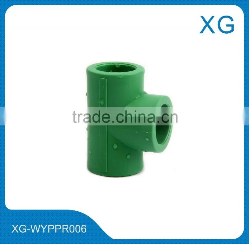 PPR pipe fittings equal tee/plastic water pipe tee/hot sale cheap price ppr tee/ppr barred y type reducing tee