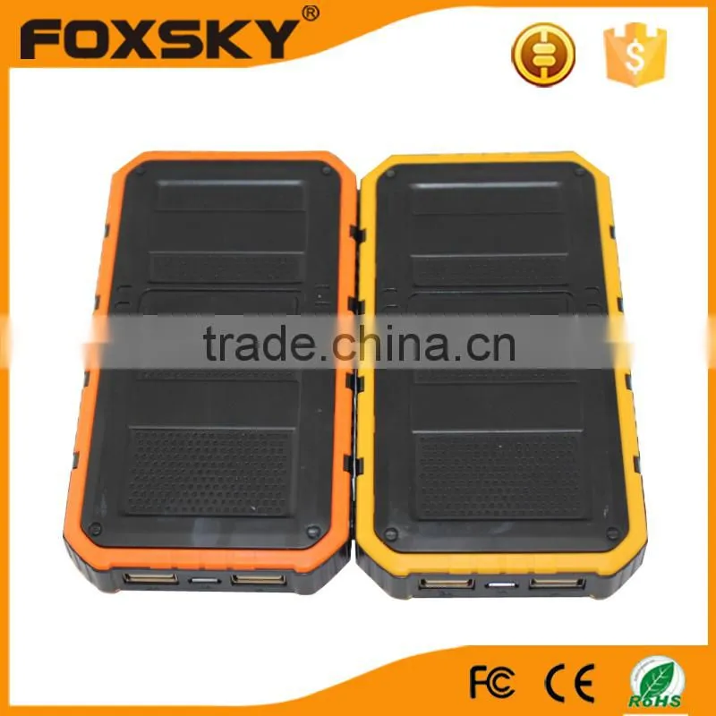 Wholesale solar power bank Li-polymer 8000mah battery power bank charger