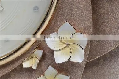 3D Relief flower Art Hanging Clock for home decor clock wall clock
